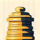 Icona di limiti di deposito e puntata con monetine e barre di progresso